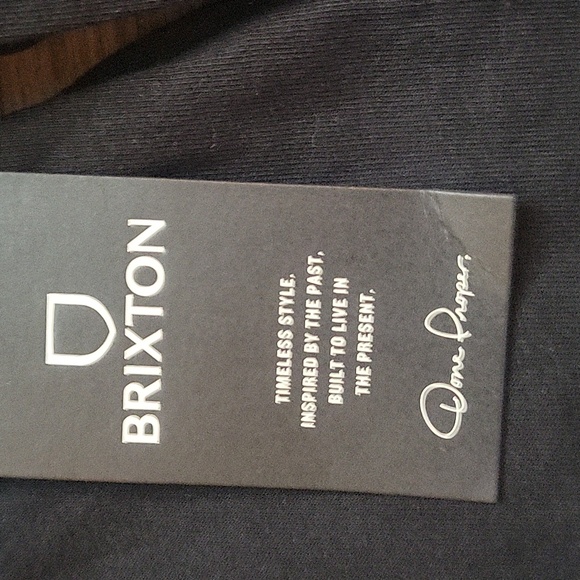 NWT Men's Large Brixton L/S "Palmer Proper" Black T-Shirt - Picture 3 of 5